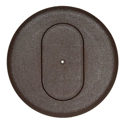 Floor Box Cover, Round, 6 in., Brown 